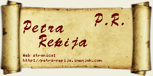 Petra Repija vizit kartica